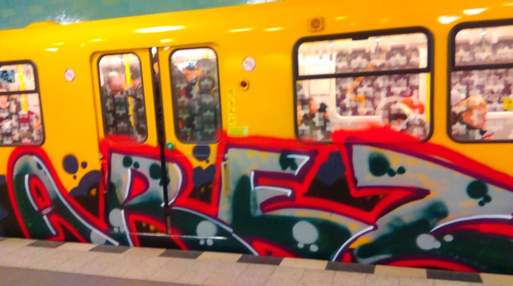 AREZ-Graffiti on the Berlin Subway
