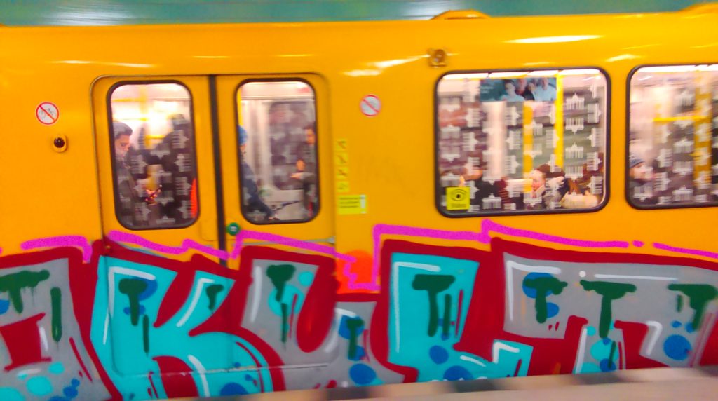 OKULT-Graffiti on the Berlin subway,
