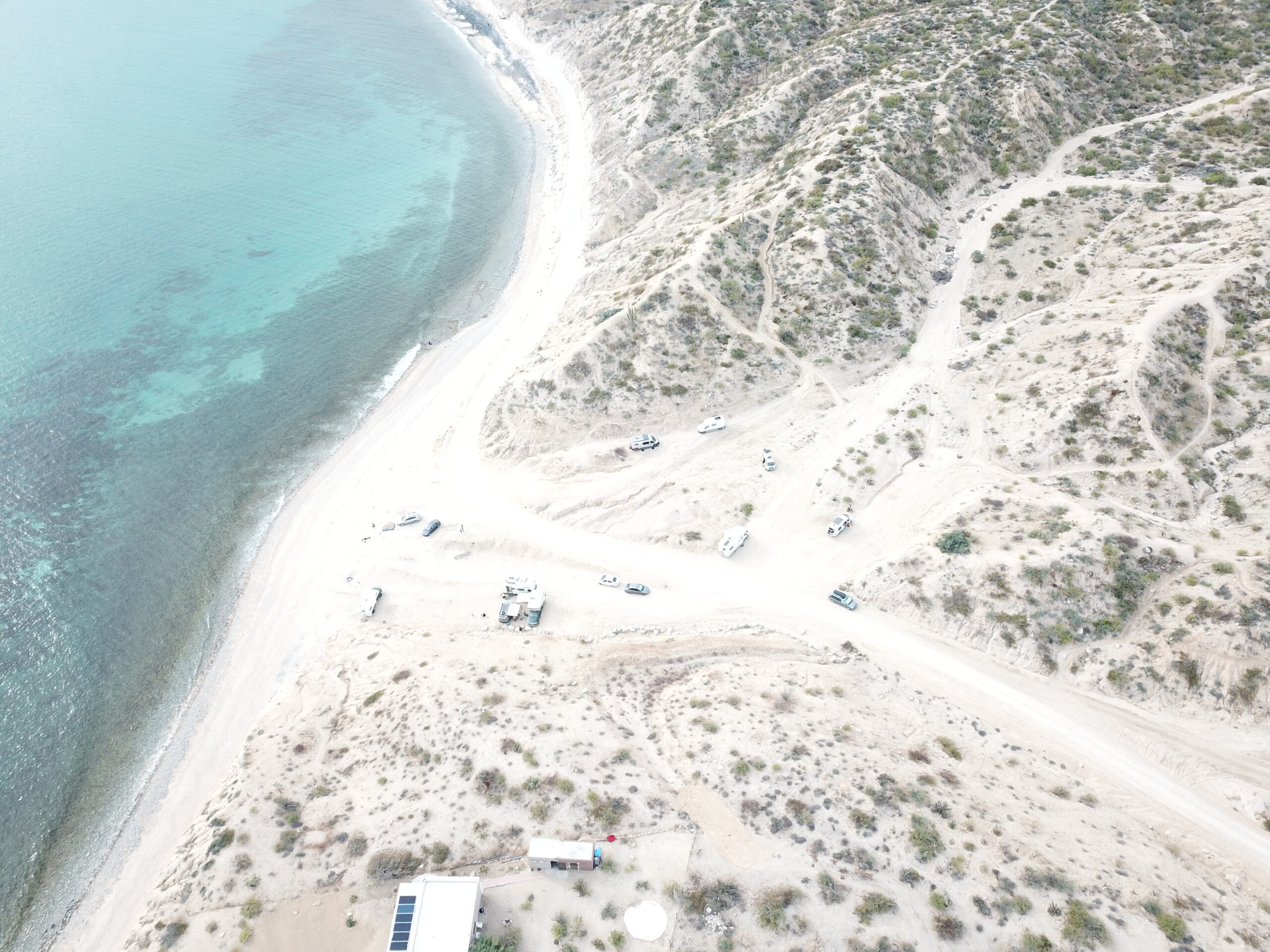 RV spot in El Sargento, a mexican community in Baja California Sur. 